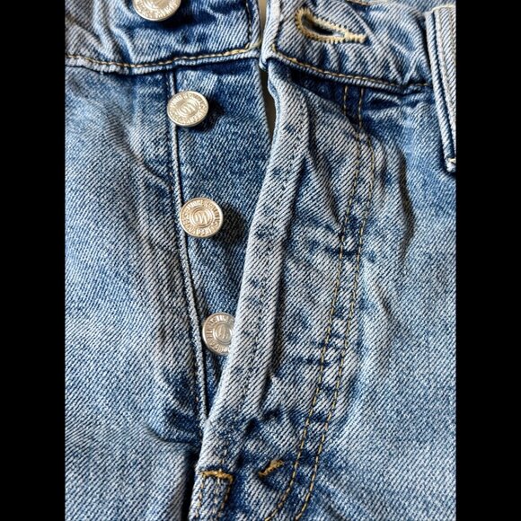 Mother Jeans 26 Womens Blue Huffy Flood High Rise Rigid Denim Light Wash - Picture 12 of 12